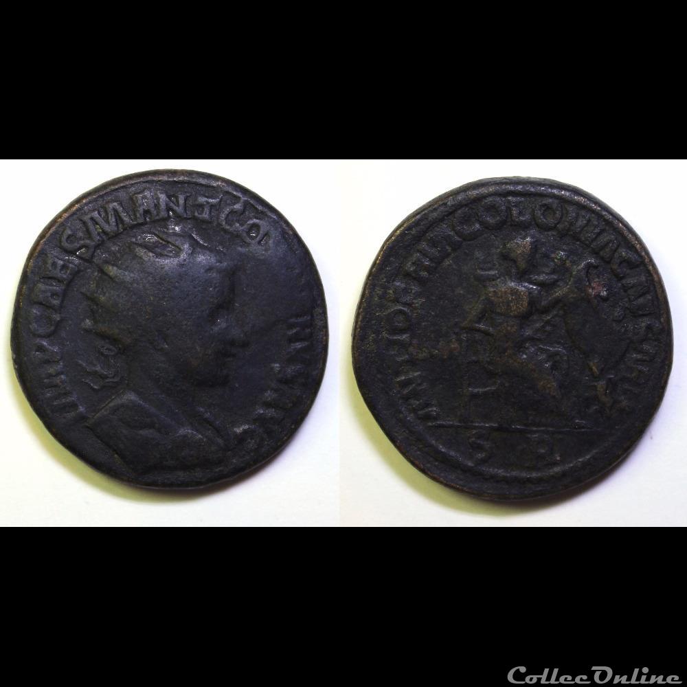 Première émission Gordien AE 33 Radié Vénus monnaie antique av jc ap romaine provinciale premiere emission gordien ae 33 radie venus