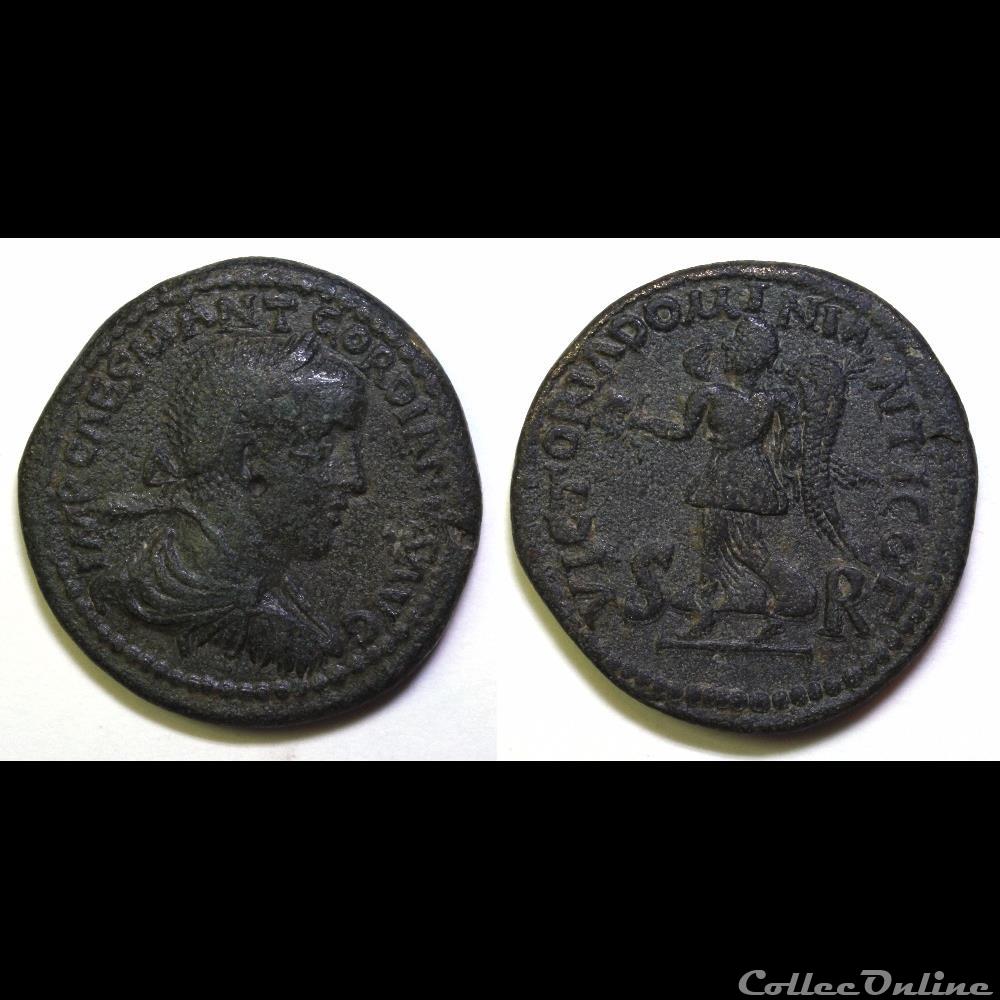 monnaie antique av jc ap romaine provinciale deuxieme emission gordien ae 33 victoire a gauche