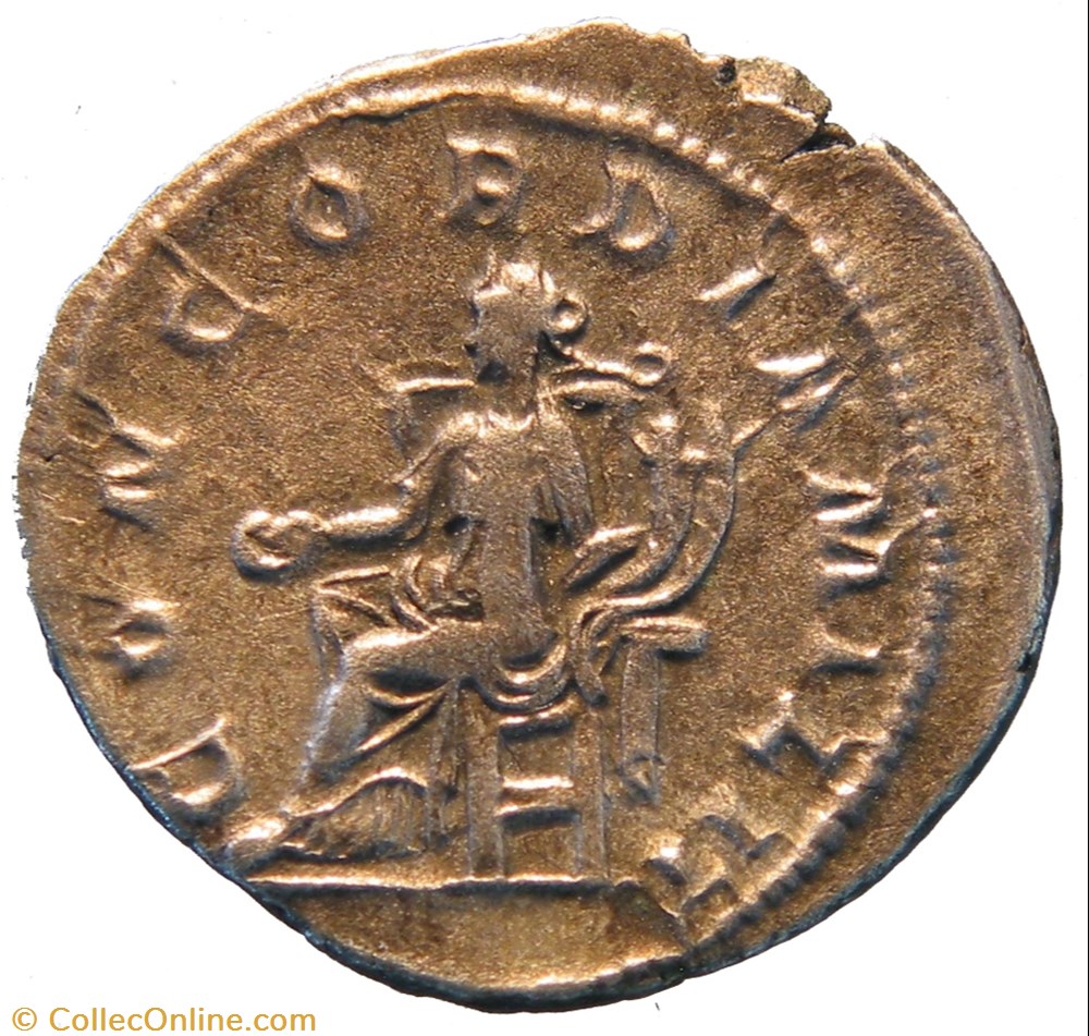 antoninien 3e émission 3e phase concordia milit monnaie antique av jc ap romaine antoninien 3e emission 3e phase concordia milit
