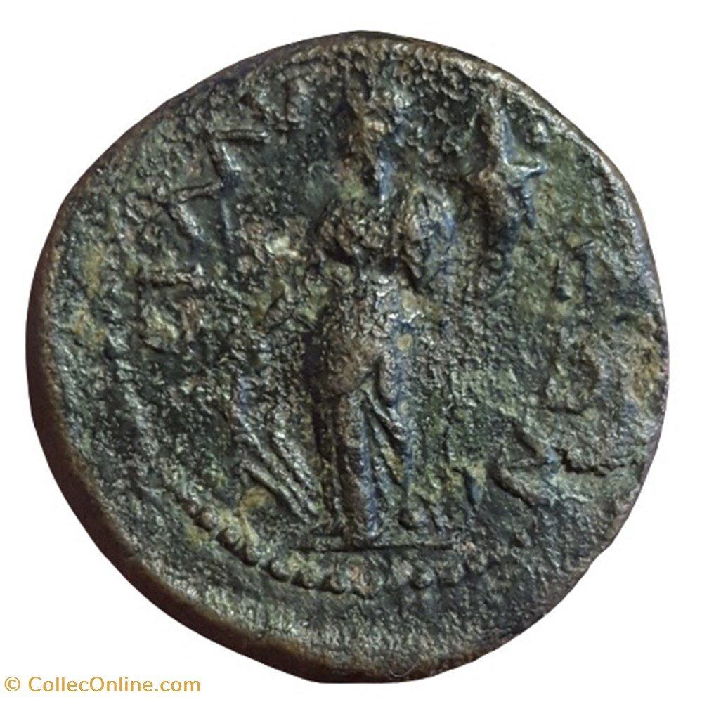 Sillyon Ae25 Tyche monnaie antique av jc ap romaine provinciale sillyon ae25 tyche