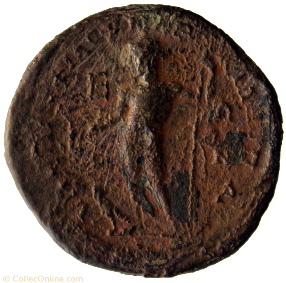 monnaie antique av jc romaine provinciale pentassaria gordien et sarapis zeus