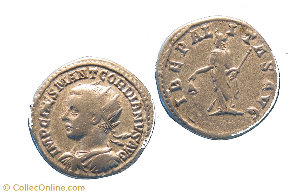 Antoninien 1ere émission Libertas fauté monnaie antique av jc ap romaine antoninien 1ere emission libertas faute