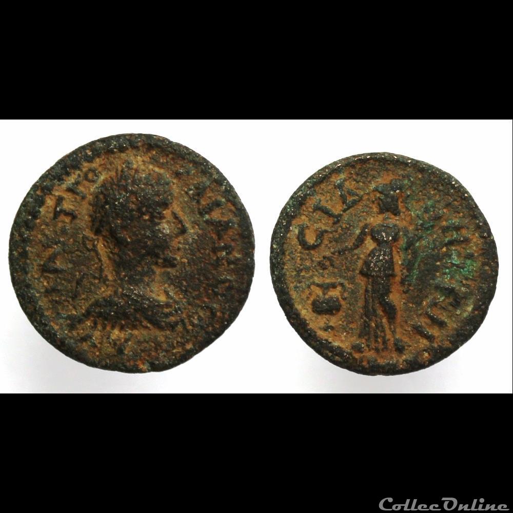 monnaie antique av jc ap romaine provinciale side ae18 personnification agnostique