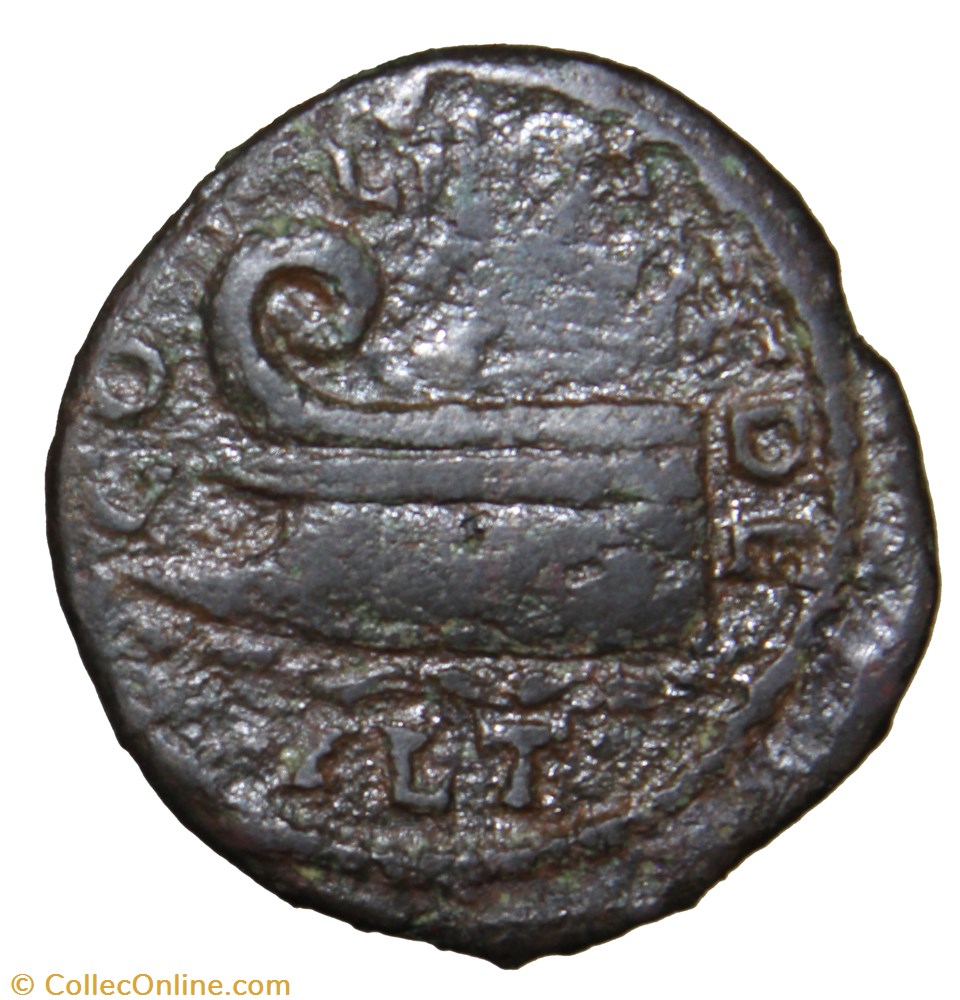 Diassaria Gordien lauré, Proue de galere monnaie antique av jc ap romaine provinciale diassaria gordien laure proue de galere