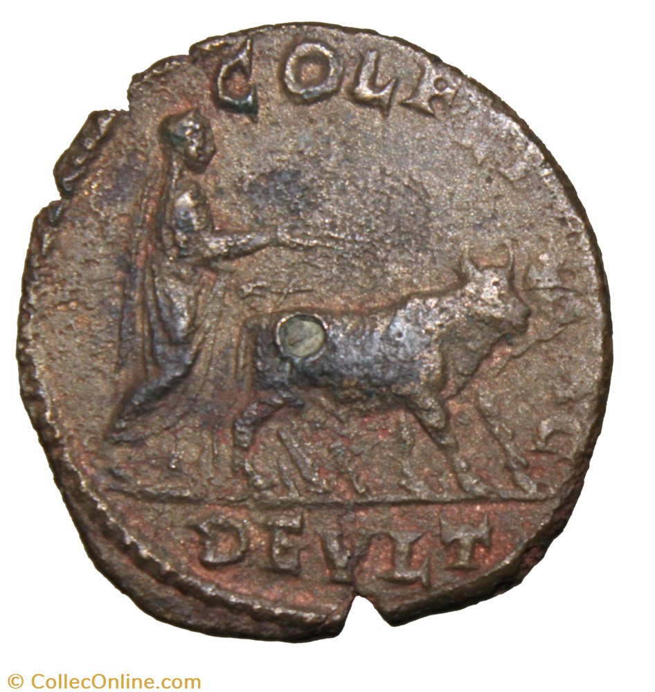 monnaie antique av jc ap romaine provinciale diassaria gordien radie fondateur de la cite