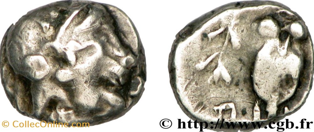 trihémiobole monnaies antiques a grecques trihemiobole