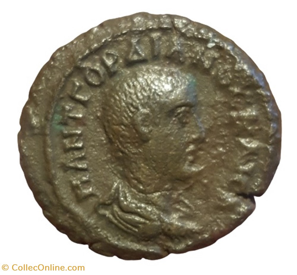 Gordien caesar an 1 zeus monnaie antique av jc ap romaine provinciale gordien caesar an 1 zeus