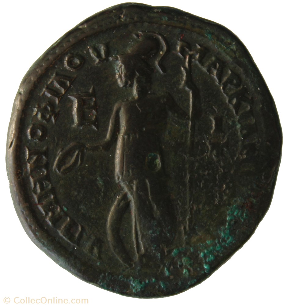 monnaie antique av jc romaine provinciale pentassaria gordien et sarapis athena