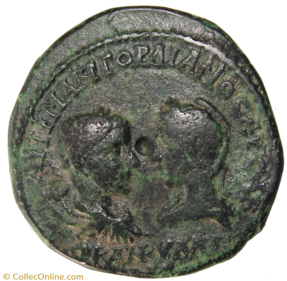 Gordien et Tranquilline Pentassaria Aigle monnaie antique av jc ap romaine provinciale gordien et tranquilline pentassaria aigle