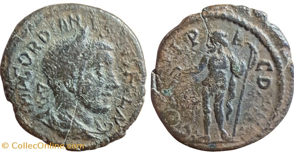 Diassaria Gordien lauré, Jupiter monnaies antiquite av jc ap romaines provinciales diassaria gordien laure jupiter