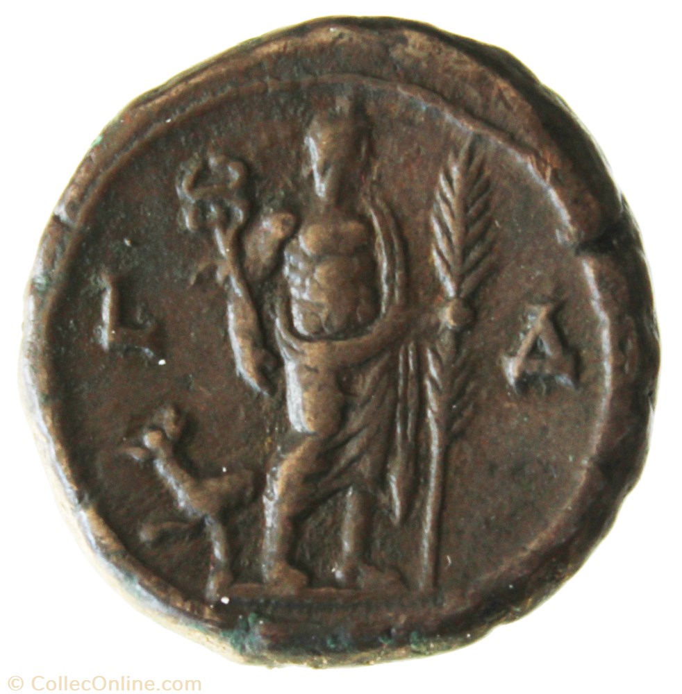 Gordien Auguste an 4 Hermanubis monnaie antique av jc ap romaine provinciale gordien auguste an 4 hermanubis