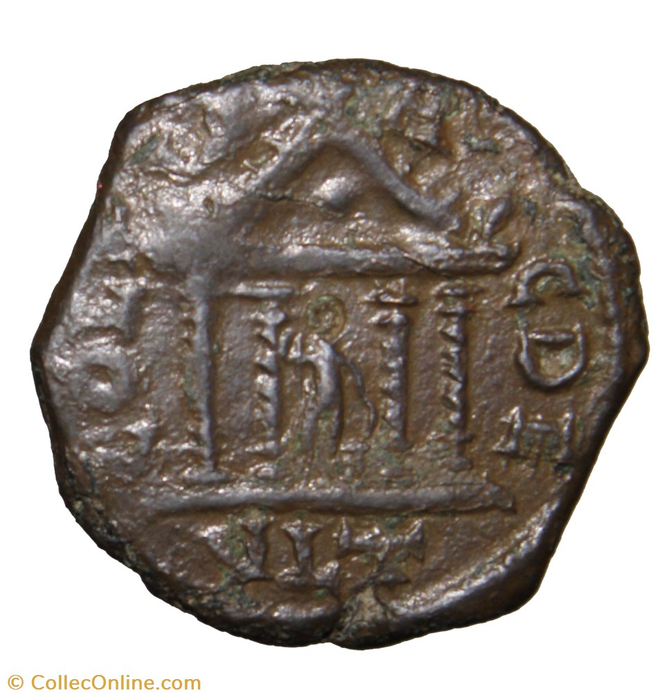 Diassaria Gordien lauré, Temple de divinité incertaine monnaies antiquite av jc ap romaines provinciales diassaria gordien laure temple de divinite incertaine