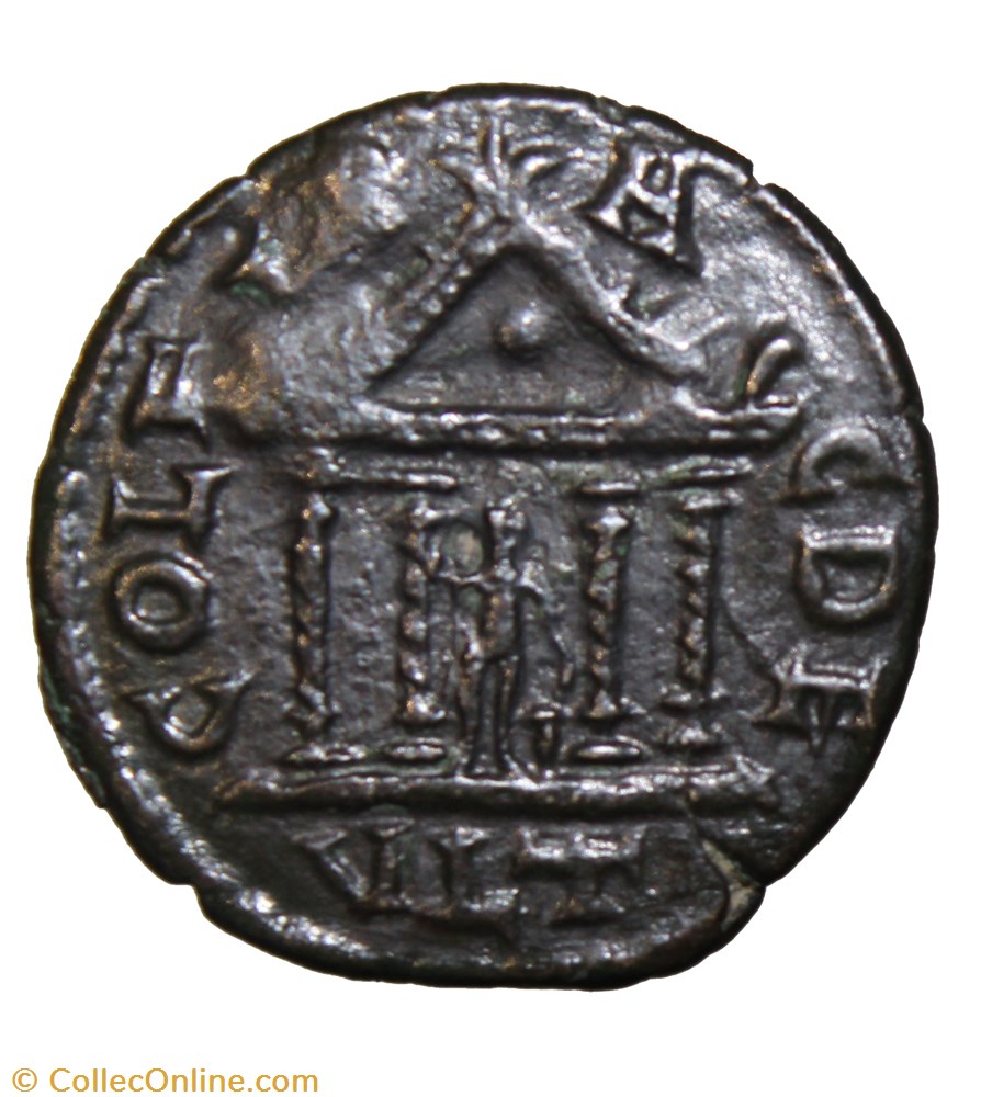 monnaies antiquite av jc ap romaines provinciales diassaria gordien laure temple de divinite incertaine