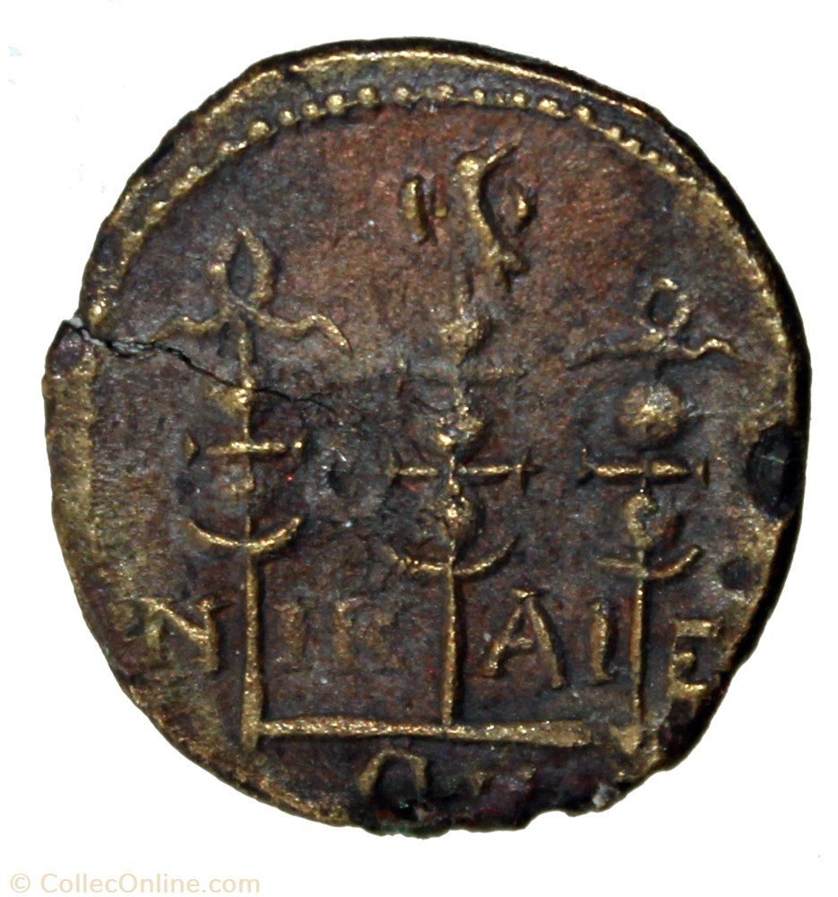 Gordien AE20 3 étendards monnaie antique av jc ap romaine provinciale gordien ae20 3 etendards