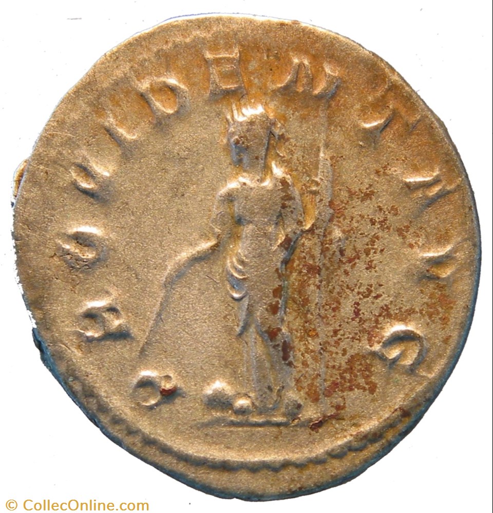 antoninien 5e émission Providentia monnaie antique av jc ap romaine antoninien 5e emission providentia