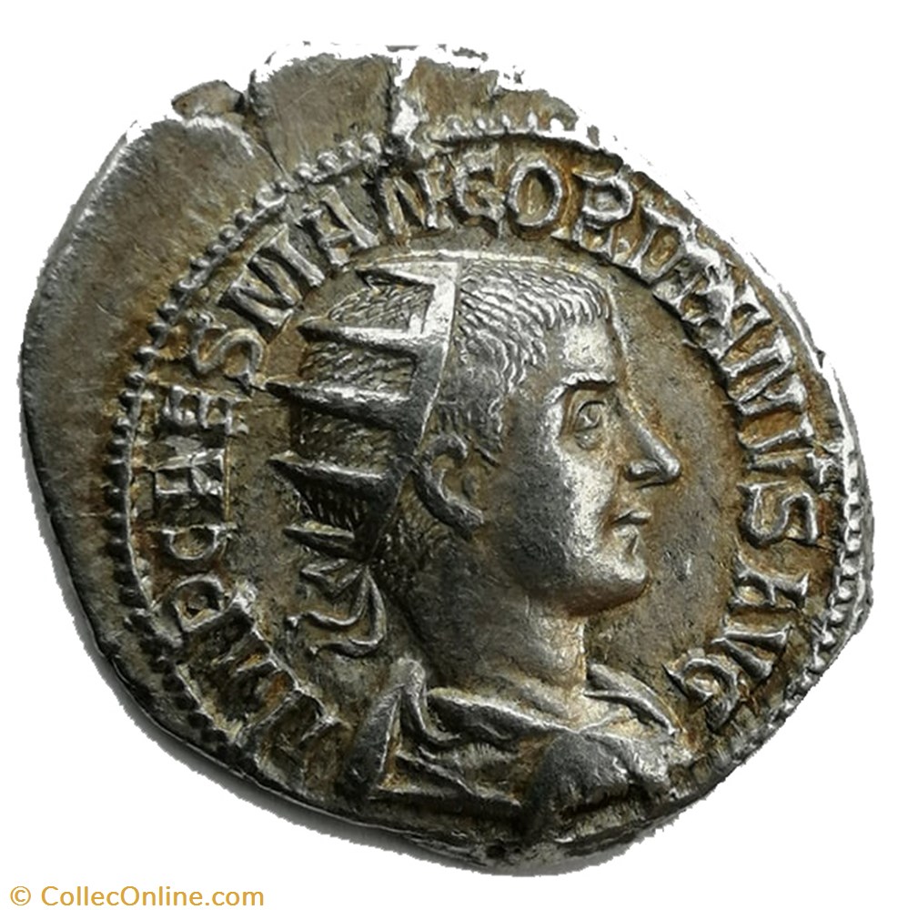Antoninien 1ere émission Sarapis fauté monnaie antique av jc romaine antoninien 1ere emission sarapis faute