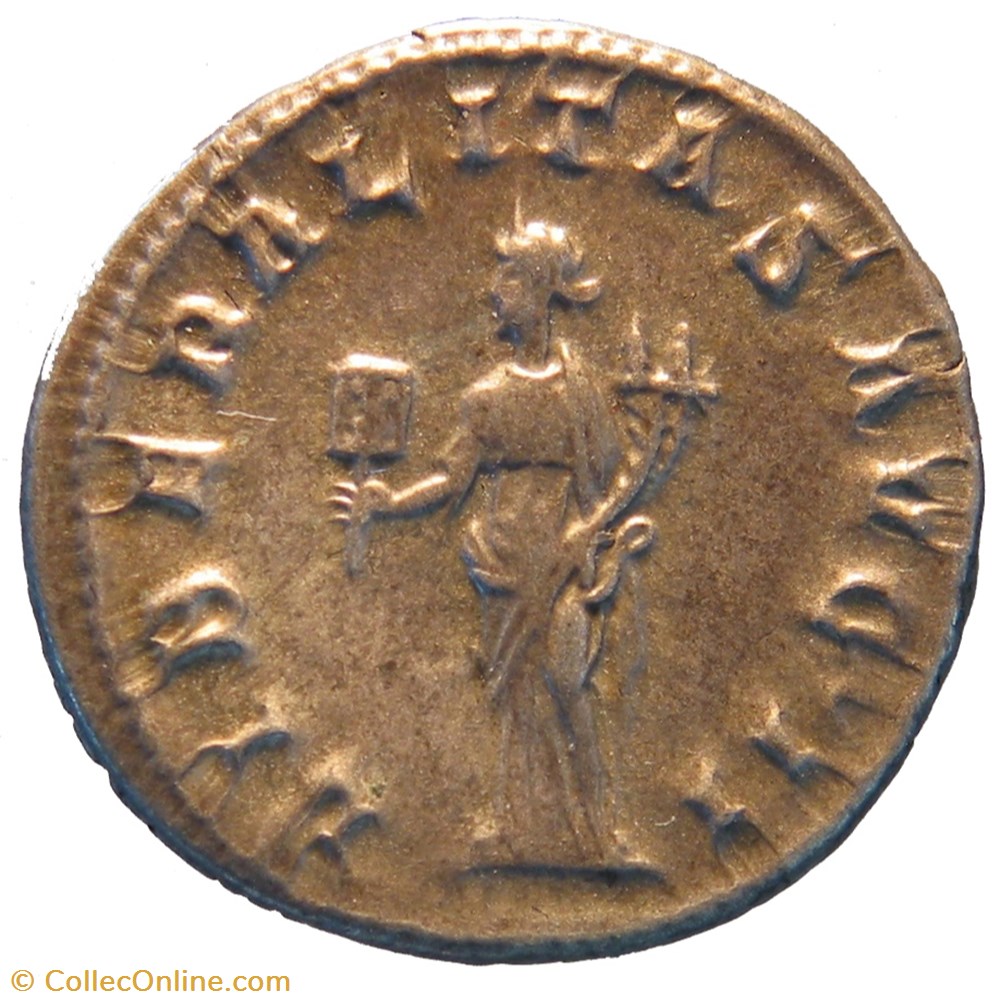antoninien 3e émission 1ere phase LIBERALITAS AVG II monnaie antique jc ap romaine antoninien 3e emission 1ere phase liberalitas avg ii