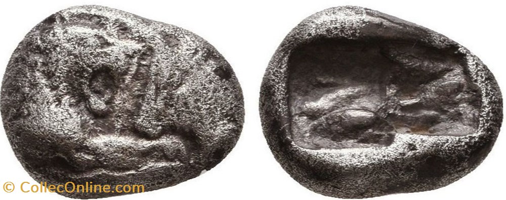 1/6 statère (hekte) d'argent lourd monnaies antiques grecques 1 6 statere hekte argent lourd