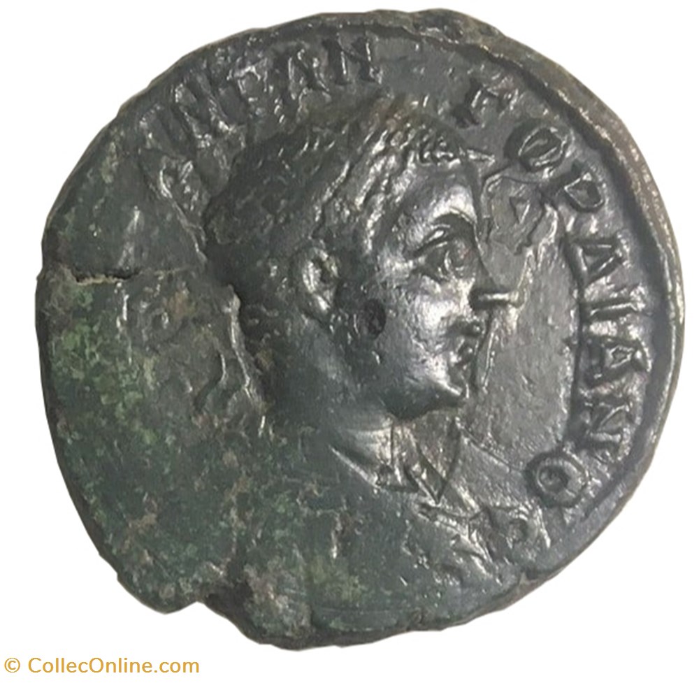 monnaies antiquite jc ap romaines provinciales tetrassaria gordien demeter avec ciste