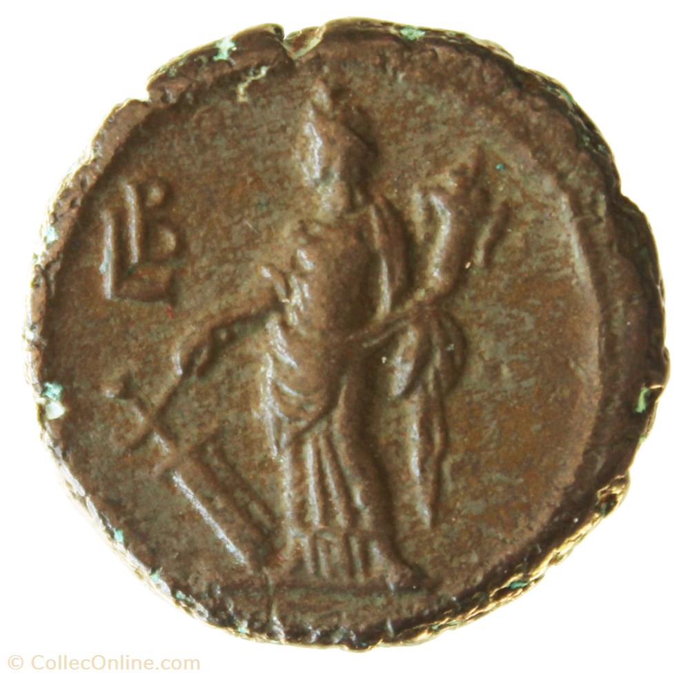 Gordien Auguste an 2 Tyche monnaie antique av jc ap romaine provinciale gordien auguste an 2 tyche