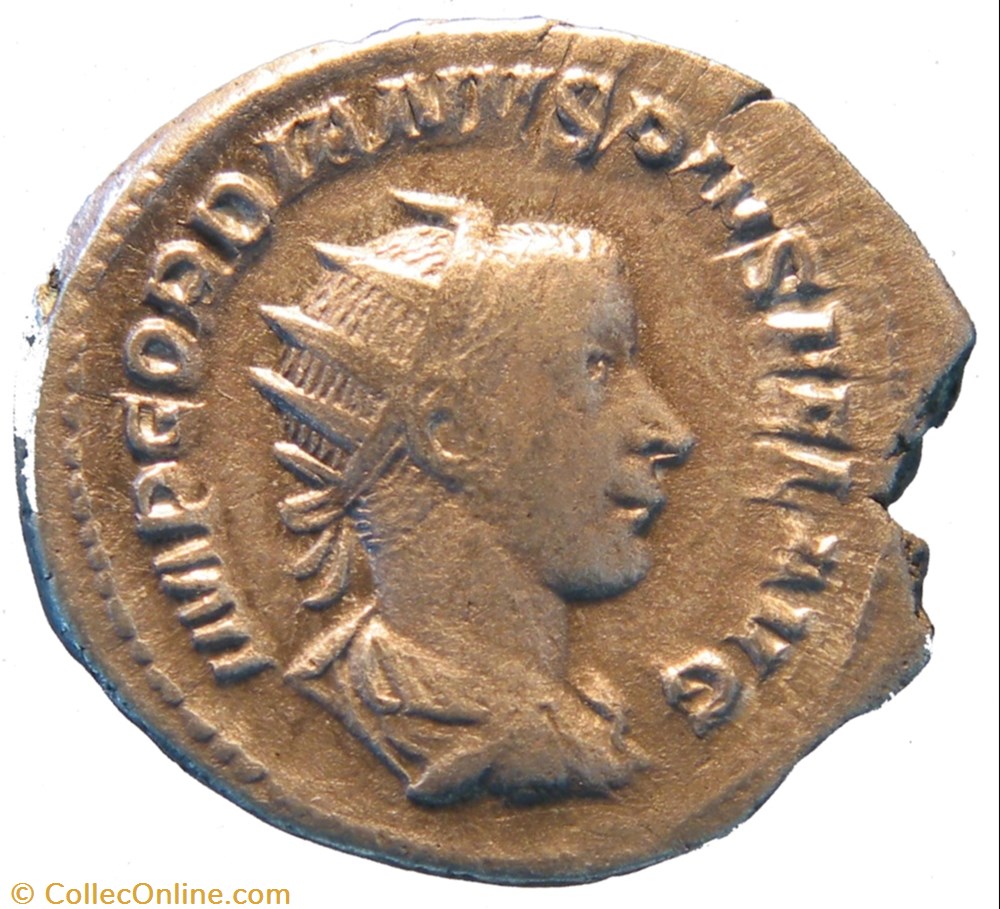 antoninien 4e émission Gordien monnaie antique av jc ap romaine antoninien 4e emission gordien