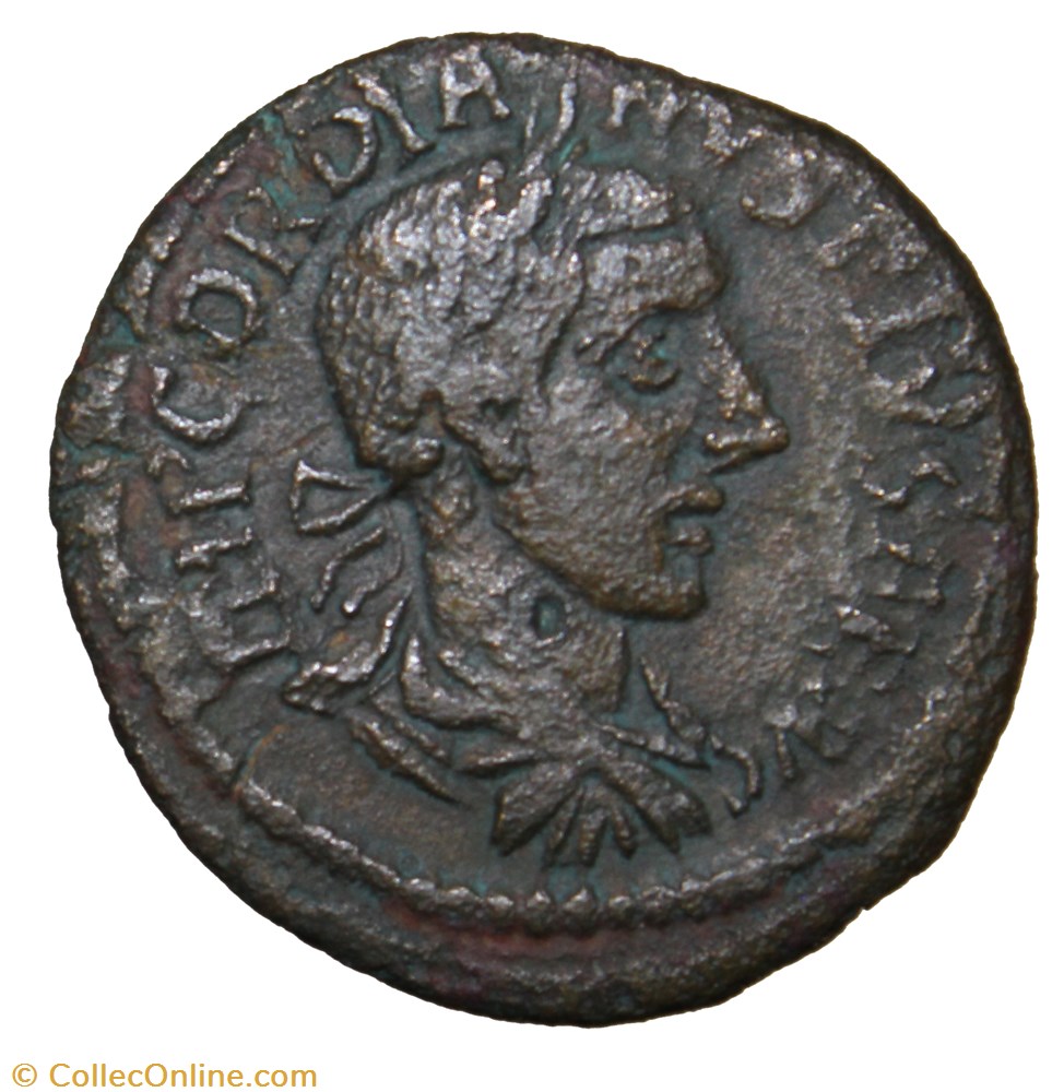 monnaies antiquite av jc romaines provinciales diassaria gordien laure apollon