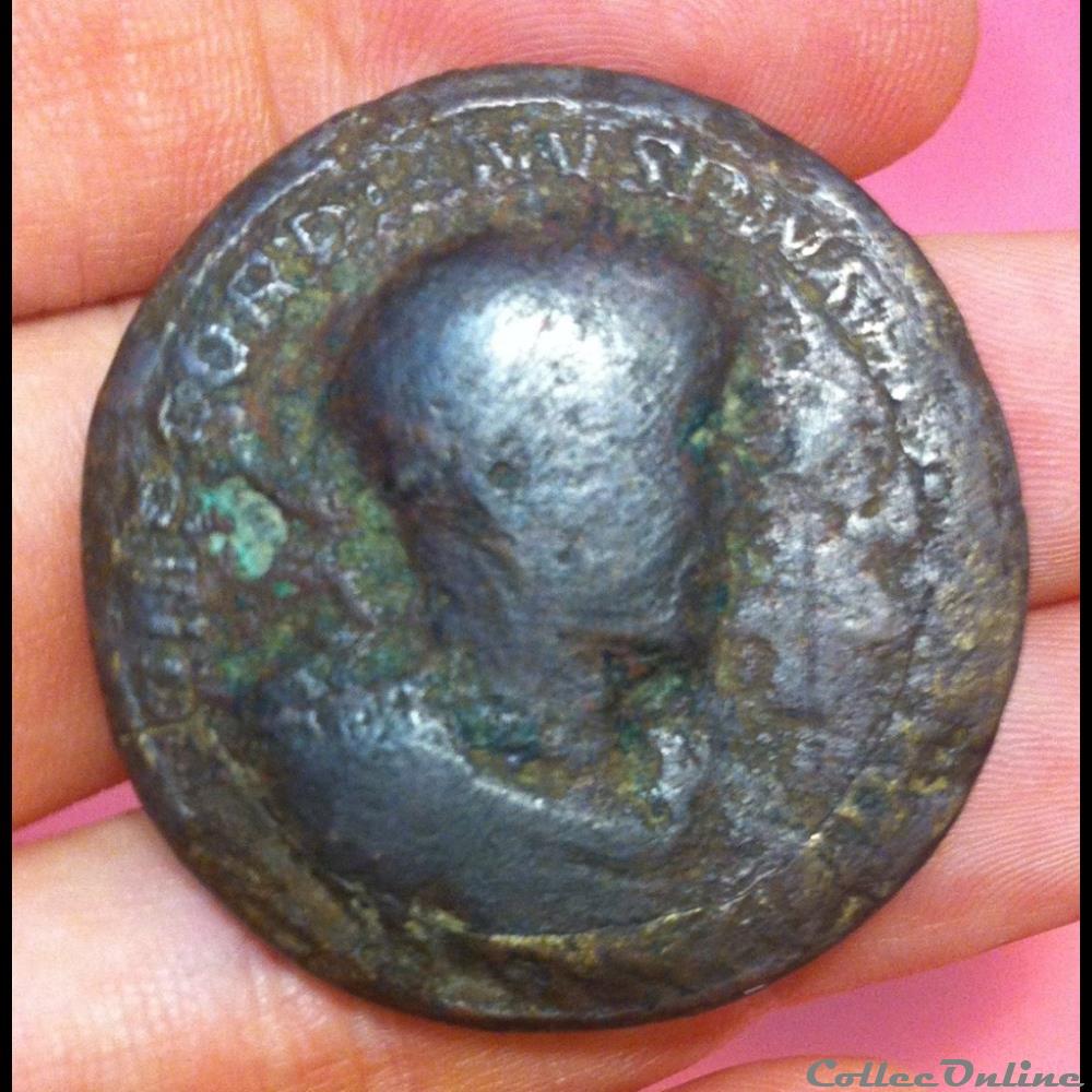 médaillon bi-métallique 2 monnaie antique romaine medaillon bi metallique
