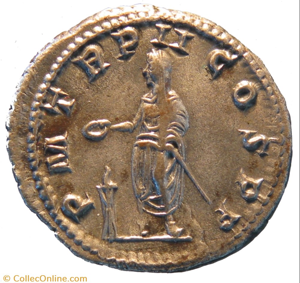 antoninien 3e émission 1ere phase Gordien monnaie antique av jc ap romaine antoninien 3e emission 1ere phase gordien