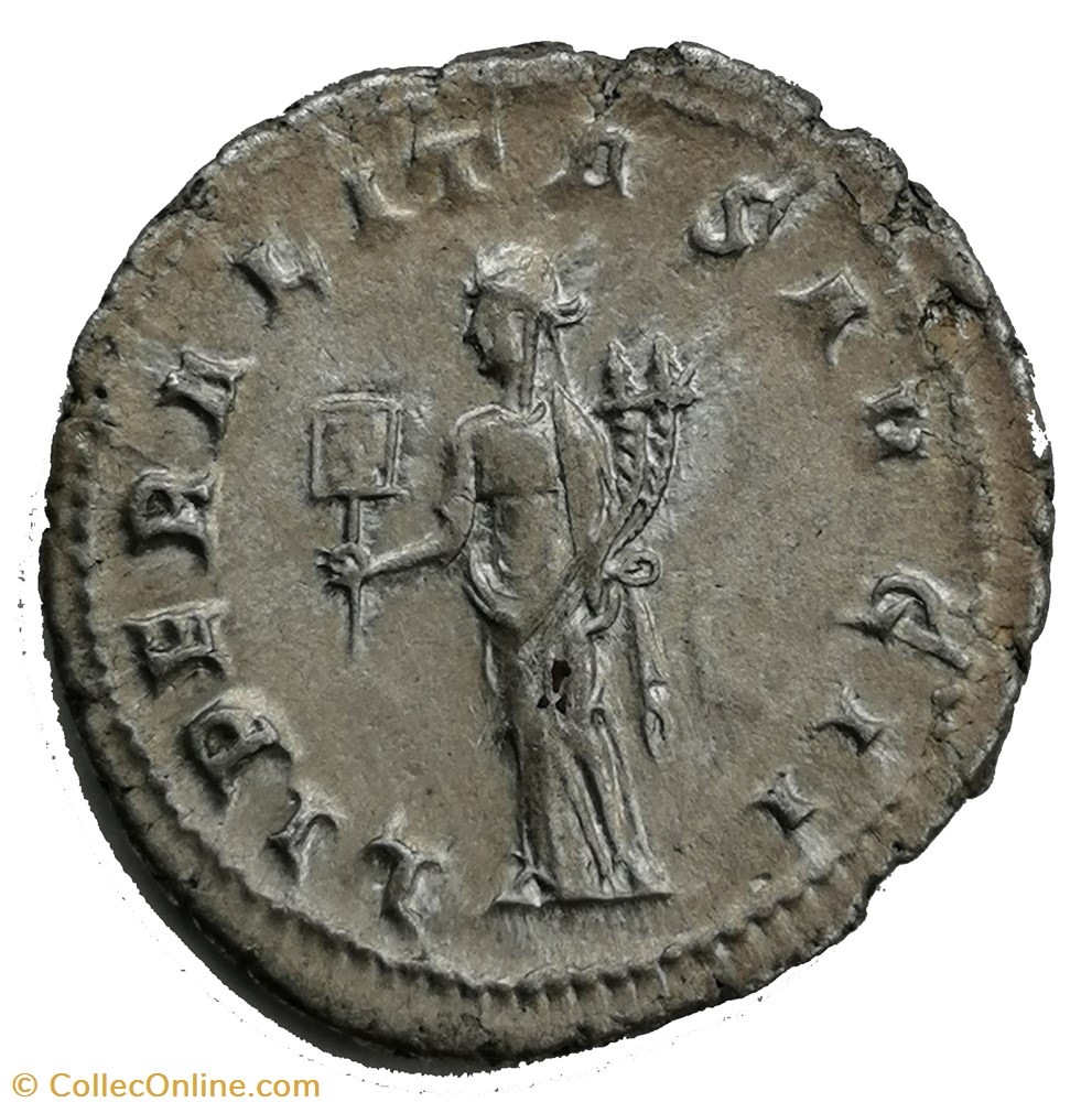 antoninien 3e émission 1ere phase LIBERALITAS fauté monnaie antique av jc ap romaine antoninien 3e emission 1ere phase liberalitas faute