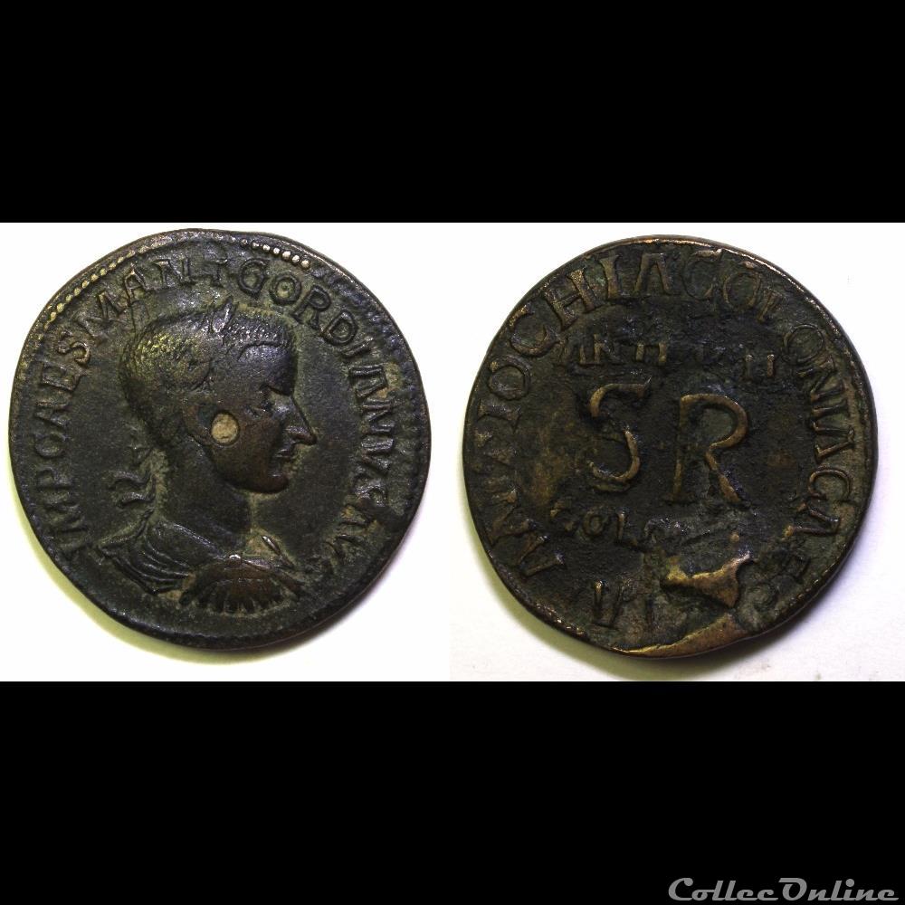 Première émission Gordien AE 33 S R monnaie antique av jc ap romaine provinciale premiere emission gordien ae 33 s r