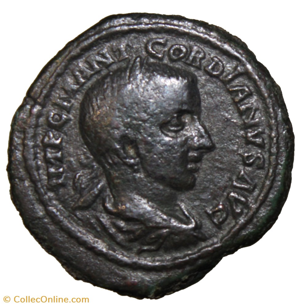 Diassaria Gordien lauré, mercure monnaies antiquite av jc ap romaines provinciales diassaria gordien laure mercure