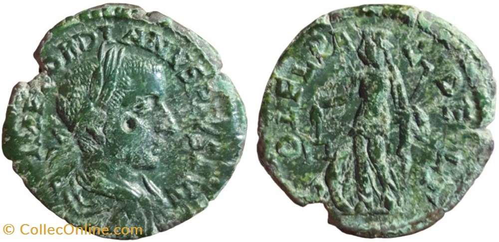 Diassaria Gordien lauré, nemesis monnaies antiquite av jc ap romaines provinciales diassaria gordien laure nemesis