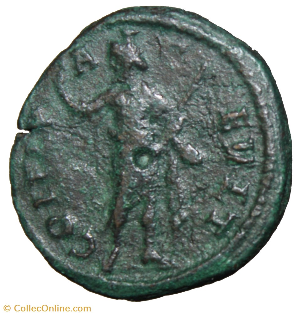 Diassaria Gordien radié avec bouclier, Sarapis monnaie antique jc romaine provinciale diassaria gordien radie avec bouclier sarapis