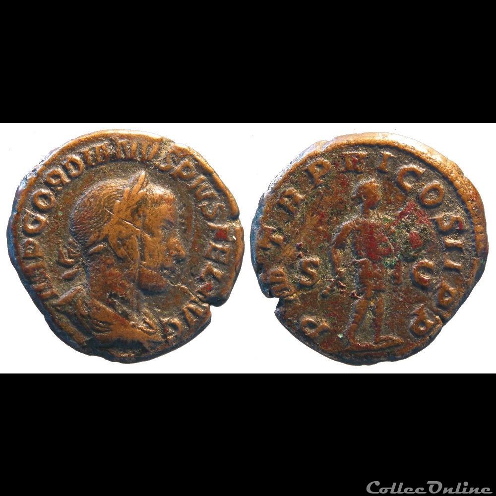as 4e émission P M TR P VI COS II P P Gordien monnaie antique romaine as 4e emission p m tr p vi cos ii p p gordien