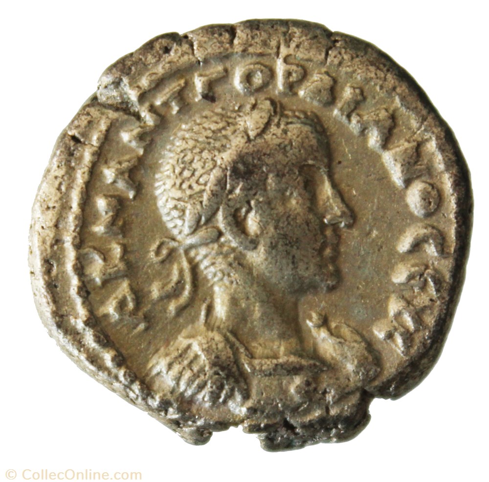 Gordien Auguste an 5 asclepios monnaies antiques romaines provinciales gordien auguste an 5 asclepios