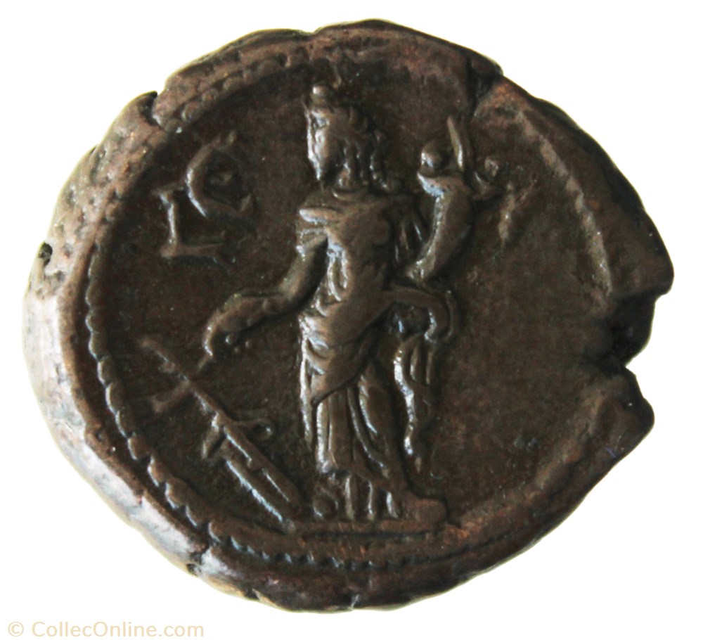 monnaie antique av jc ap romaine provinciale gordien auguste an 5 tyche