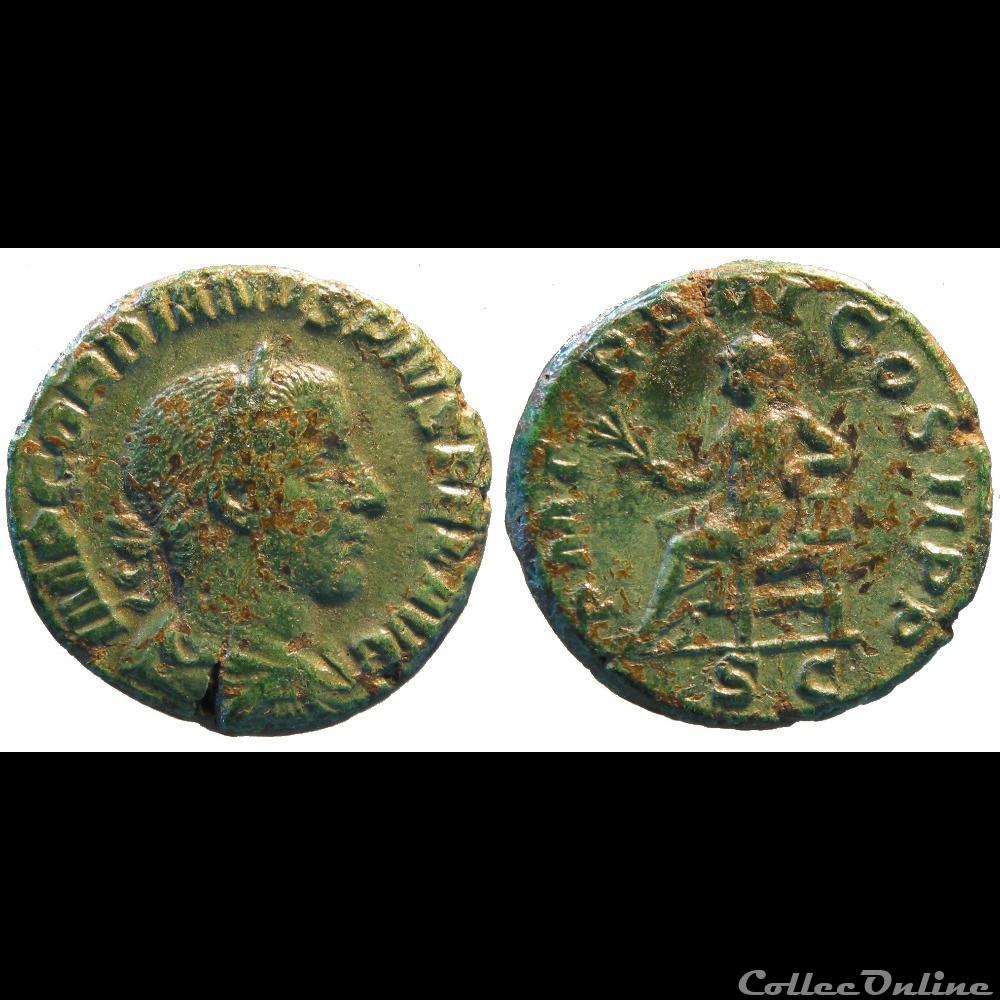 as 4e émission P M TR P VI COS II P P Apollon monnaie antique romaine as 4e emission p m tr p vi cos ii p p apollon