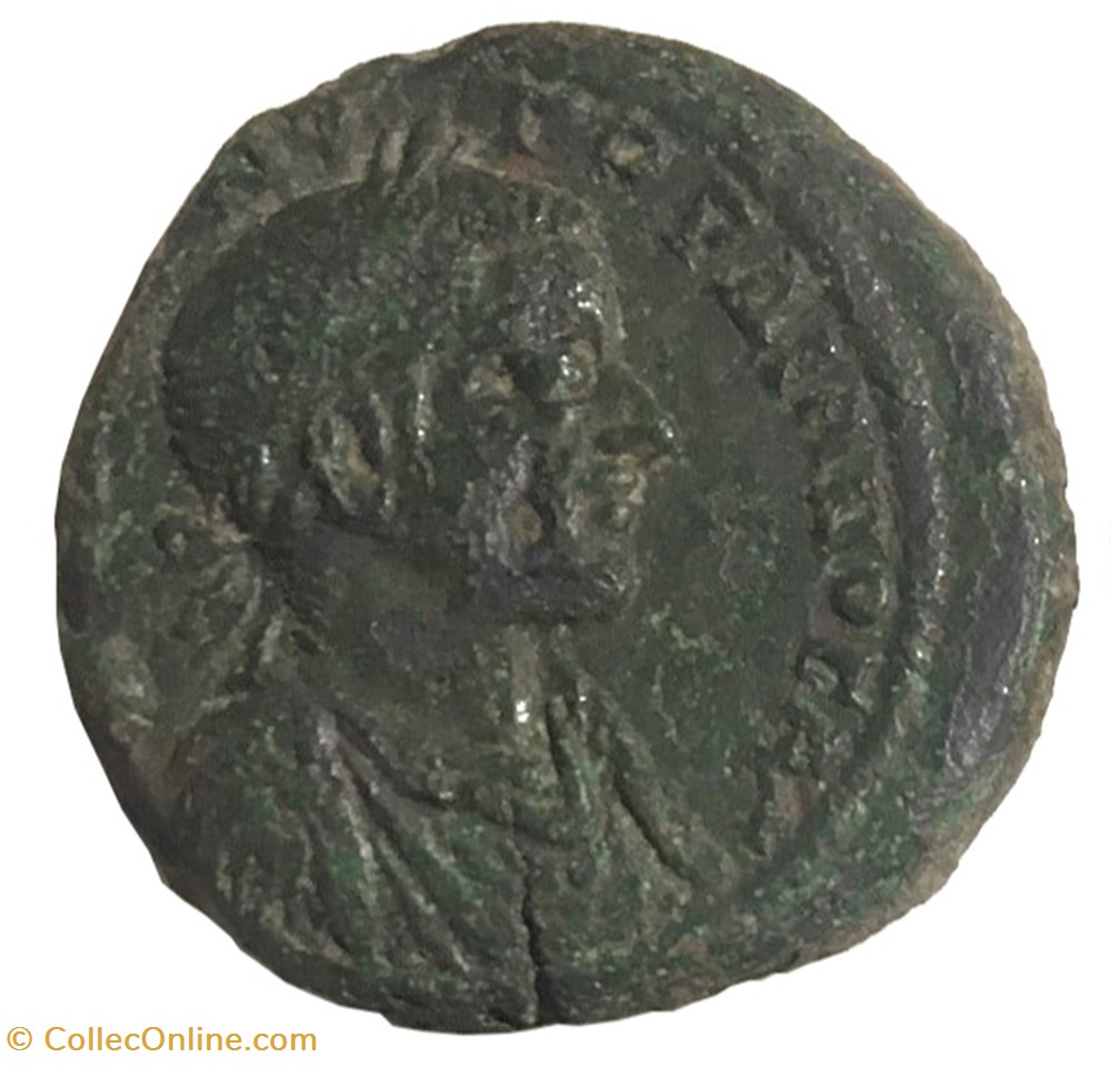 Tétrassaria Gordien Asklepios monnaies antiquite av jc ap romaines provinciales tetrassaria gordien asklepios