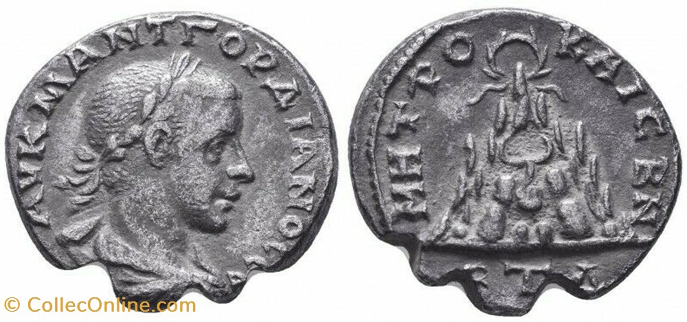 tridrachme an 4 couronne monnaies antiquite av jc ap romaines provinciales tridrachme an 4 couronne