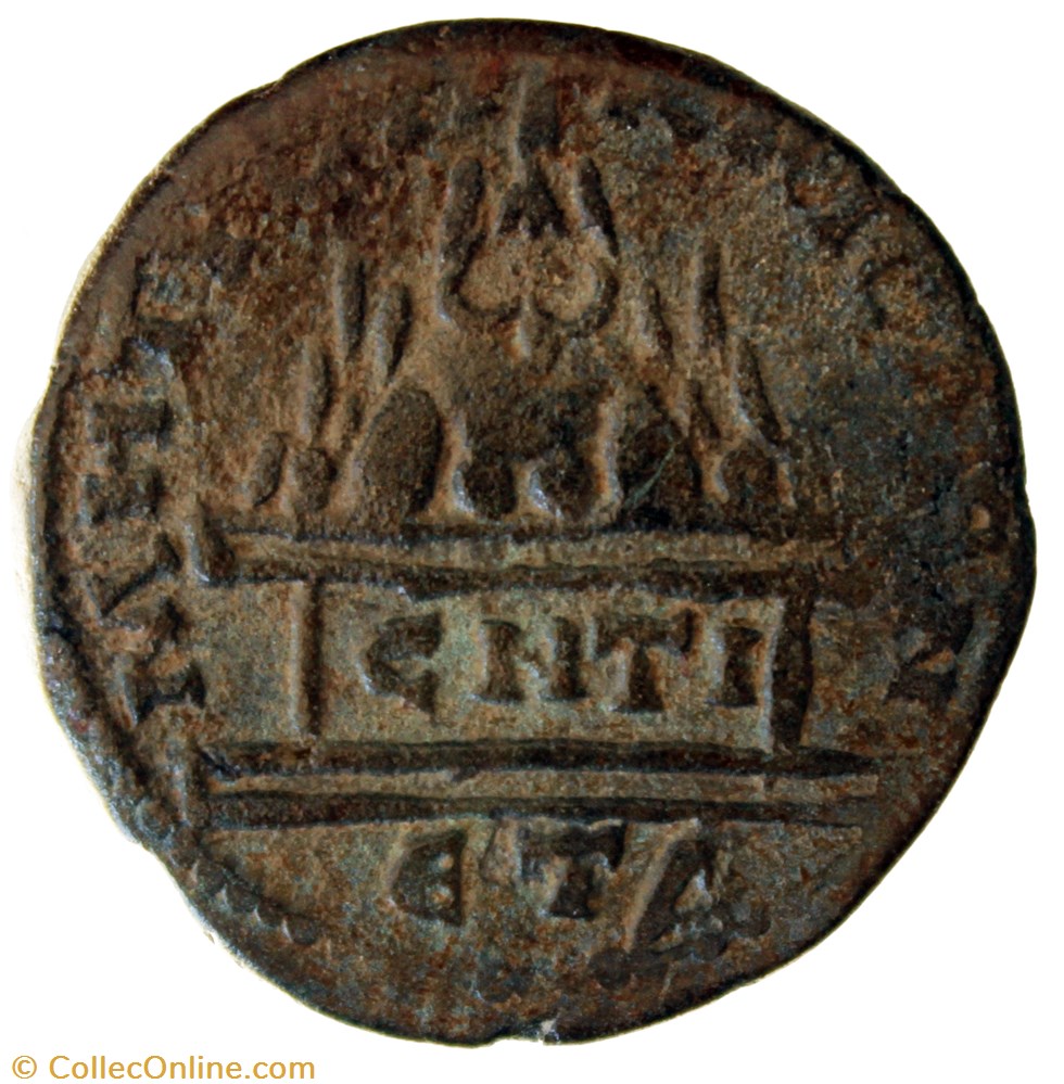 Tetrassaria Mont Argée sur un autel portant ENTI monnaie antique av jc ap romaine provinciale tetrassaria mont argee sur un autel portant enti