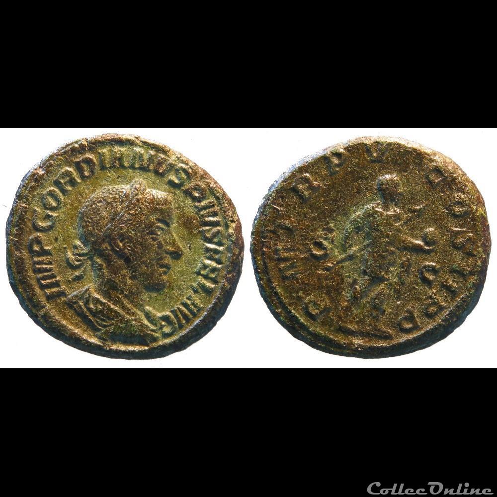 as 4e émission P M TR P VI COS II P P Gordien monnaie antique romaine as 4e emission p m tr p vi cos ii p p gordien