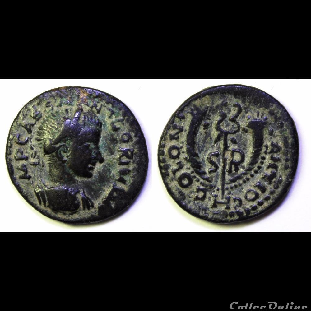 monnaie antique av jc ap romaine provinciale seconde emissionn gordien ae 20 caducee