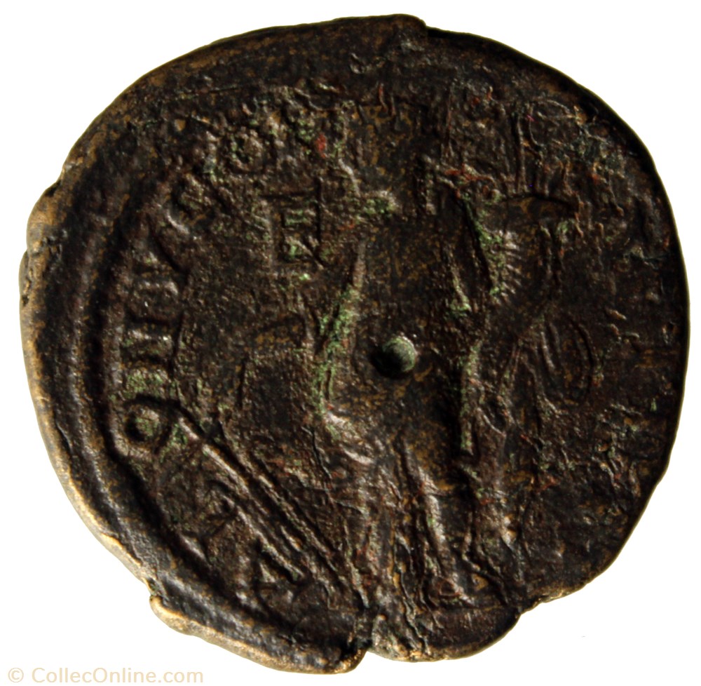 Pentassarie Tyche monnaie antique av jc ap romaine provinciale pentassarie tyche