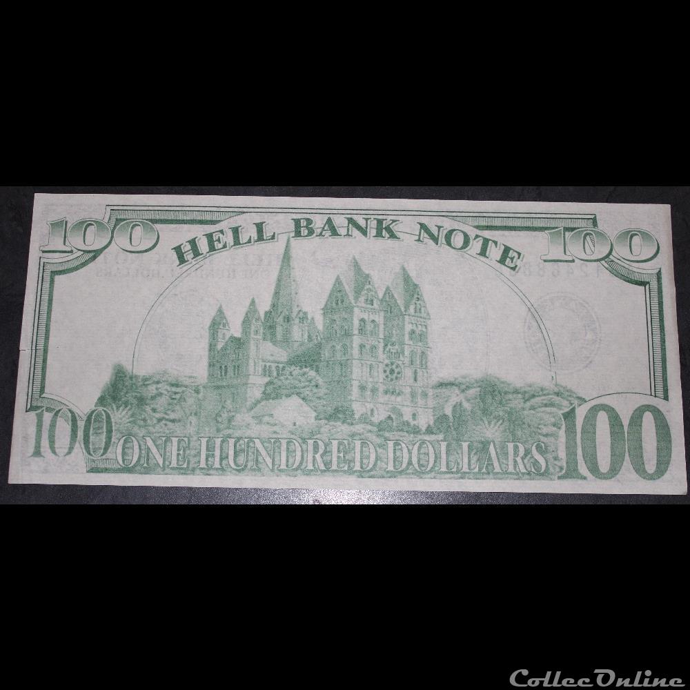 asie chine billet funeraire 100 dollars 1998