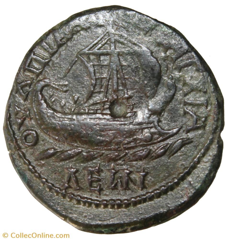 monnaie antique av jc ap romaine provinciale gordien et tranquilline pentassaria galere