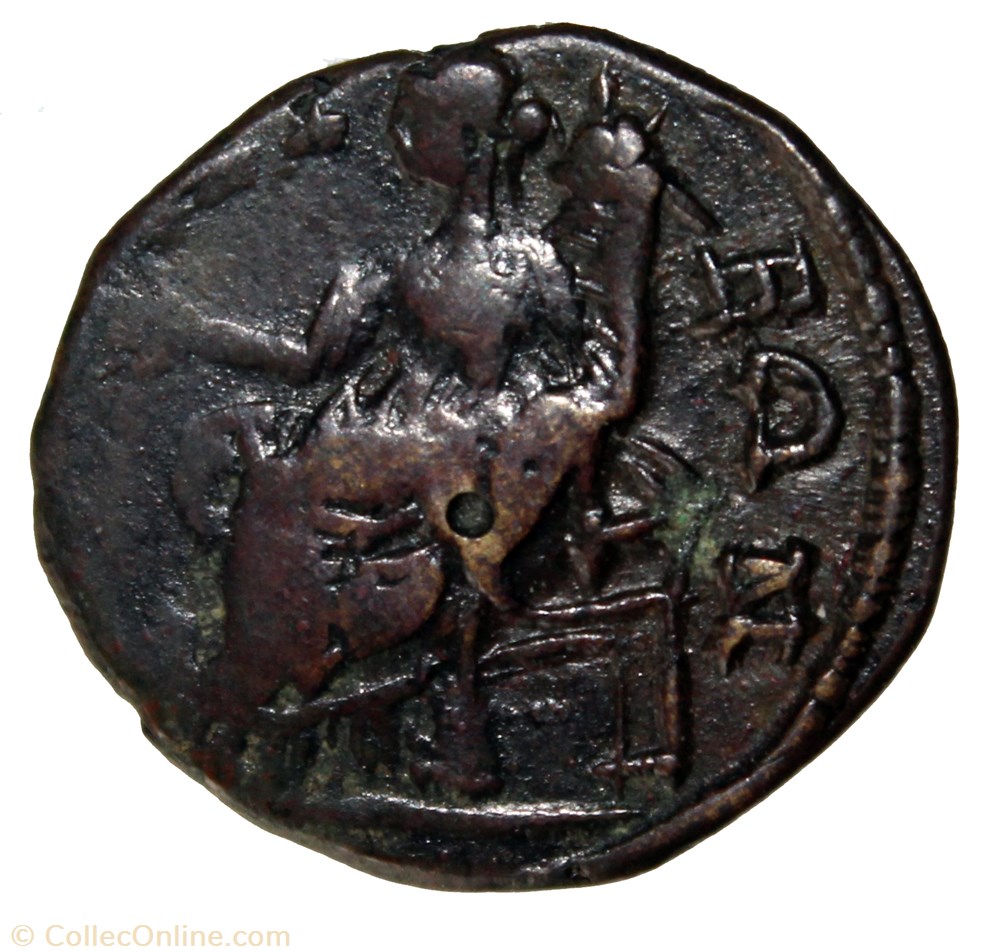 monnaie antique av jc ap romaine provinciale tranquilline ae 24 tyche