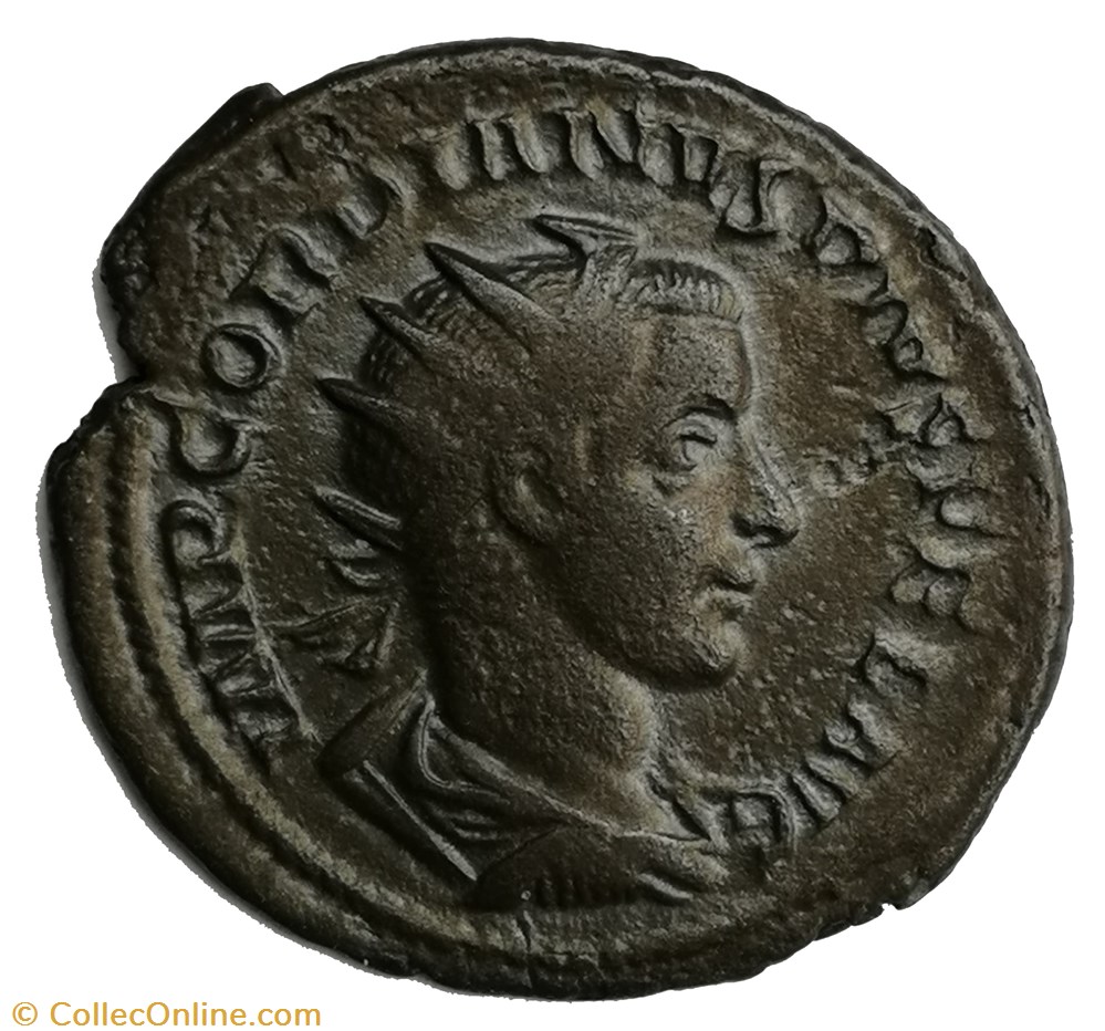 antoninien 3e émission 3e phase Vitrus hybride monnaie antique av jc ap romaine antoninien 3e emission 3e phase vitrus hybride