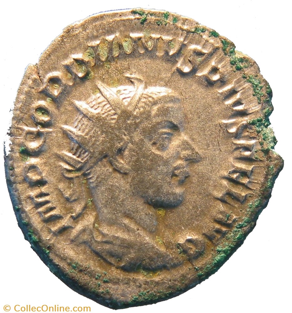 antoninien 5e émission Fortuna fauté monnaie antique av jc ap romaine antoninien 5e emission fortuna faute