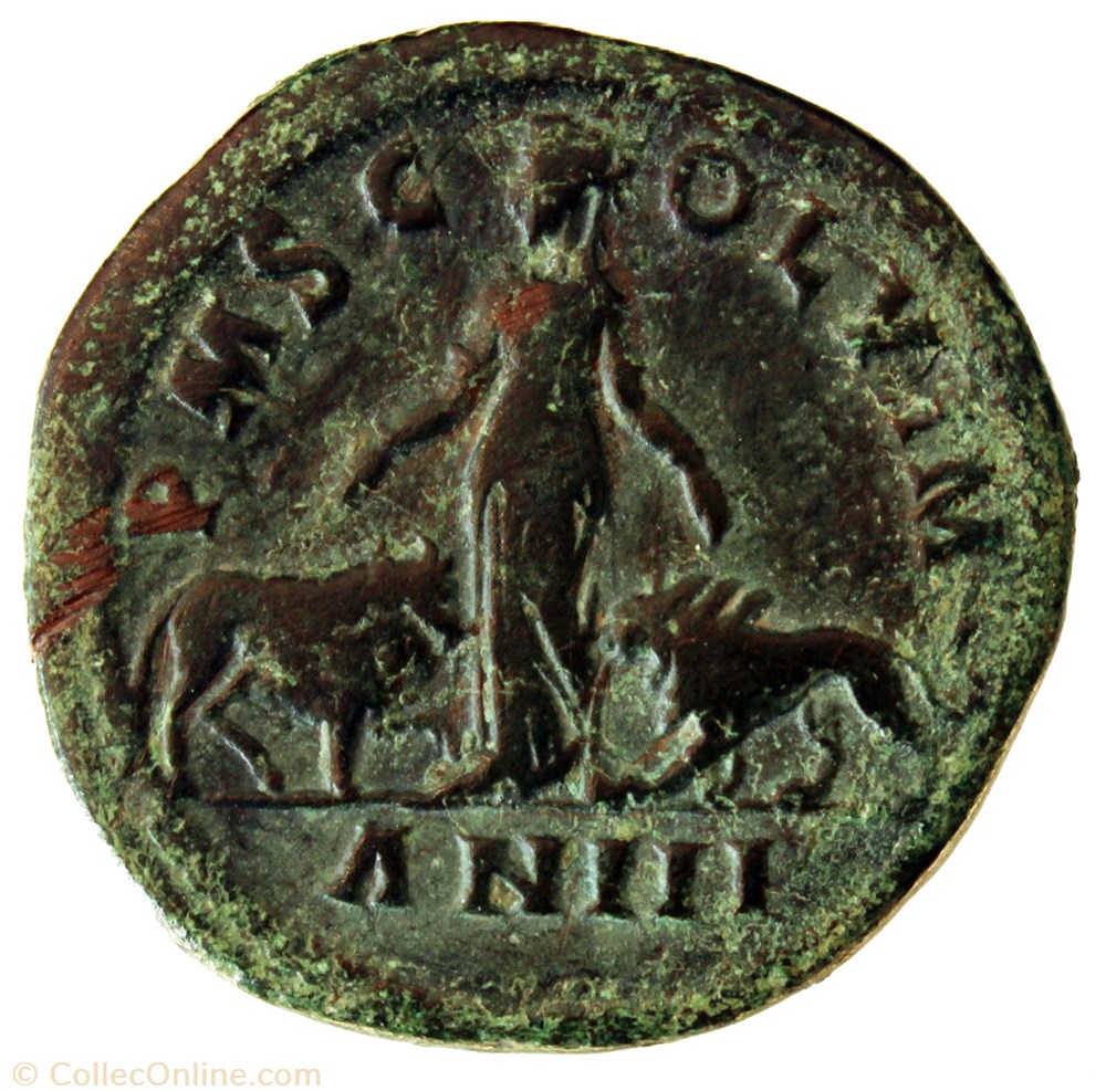 sesterce AN 3 fauté monnaie antique av jc ap romaine provinciale sesterce an 3 faute