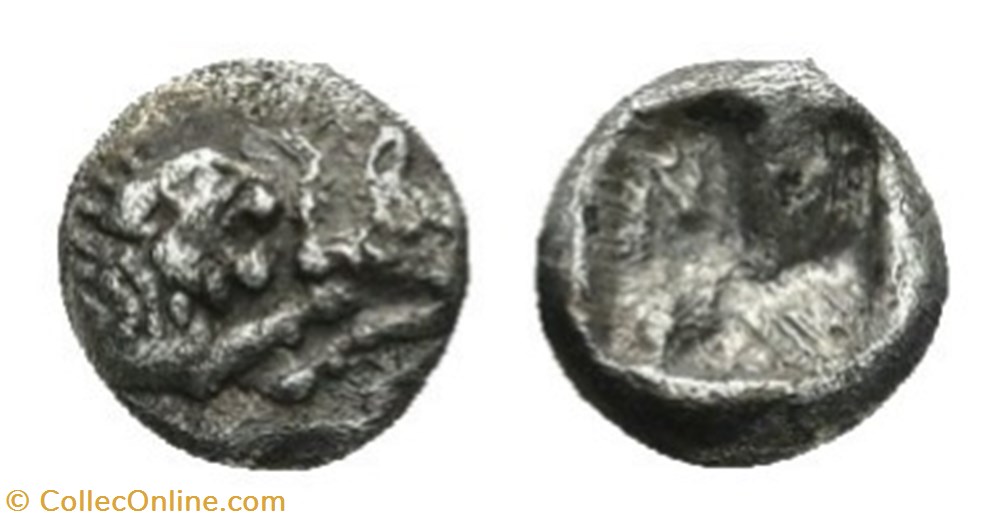 1/24 statère (myshémihekte) d'argent lourd monnaies antiques grecques 1 24 statere myshemihekte argent lourd